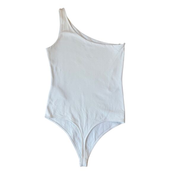 Abercrombie & Fitch Soft Collection White One Shoulder Bodysuit Size M - Picture 5 of 9